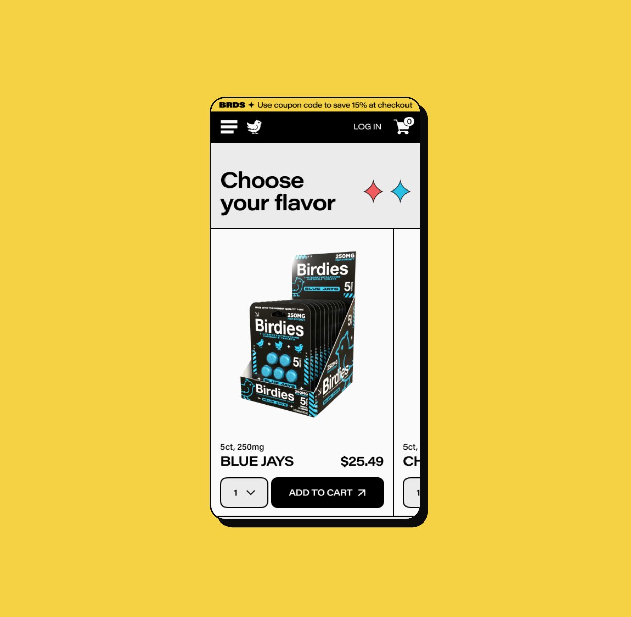 The catalogue on a phone