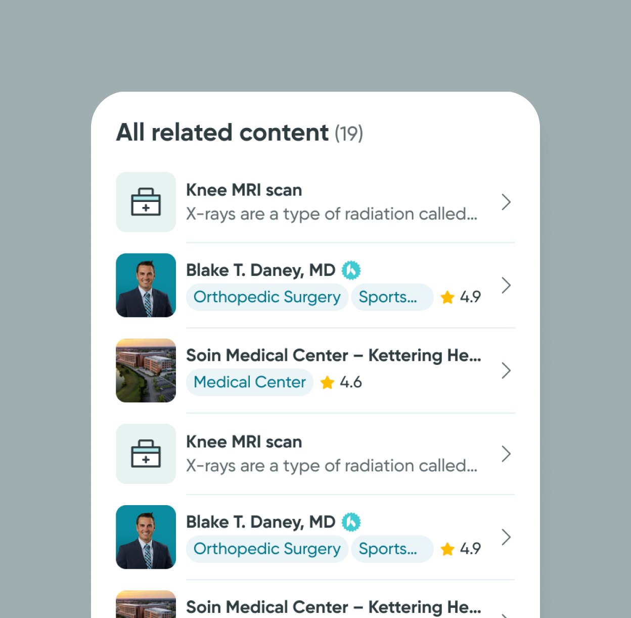 All related content list