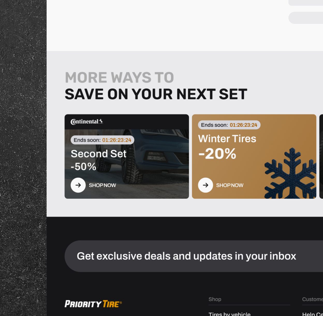 More ways to save, with live countdowns